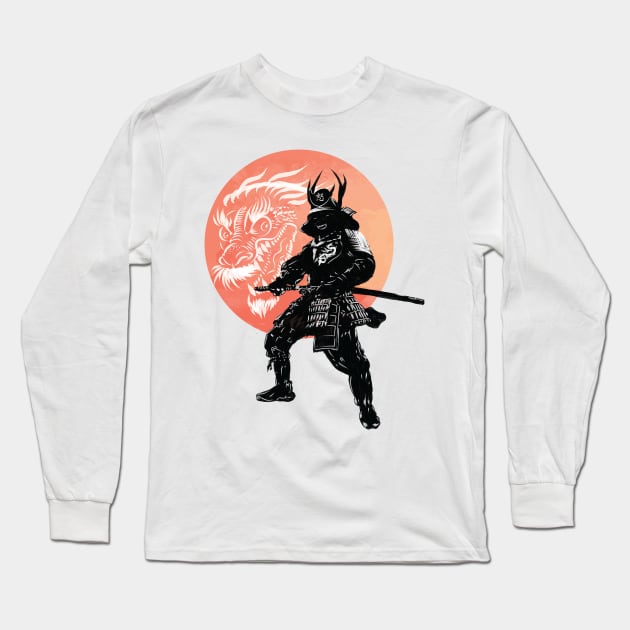 Dark Samurai Long Sleeve T-Shirt by tduffyworld